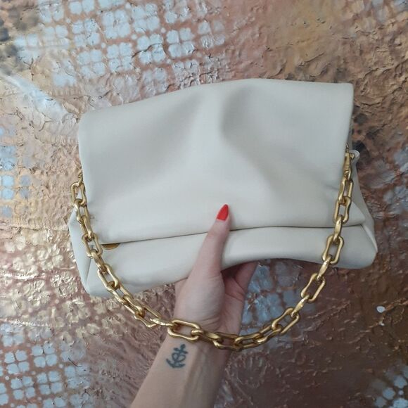 NWOT Zara Faux Leather Slouchy Shoulder Bag - Picture 3 of 15